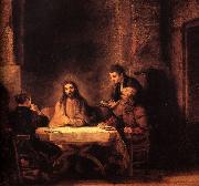 REMBRANDT Harmenszoon van Rijn Supper at Emmaus   fu oil painting on canvas